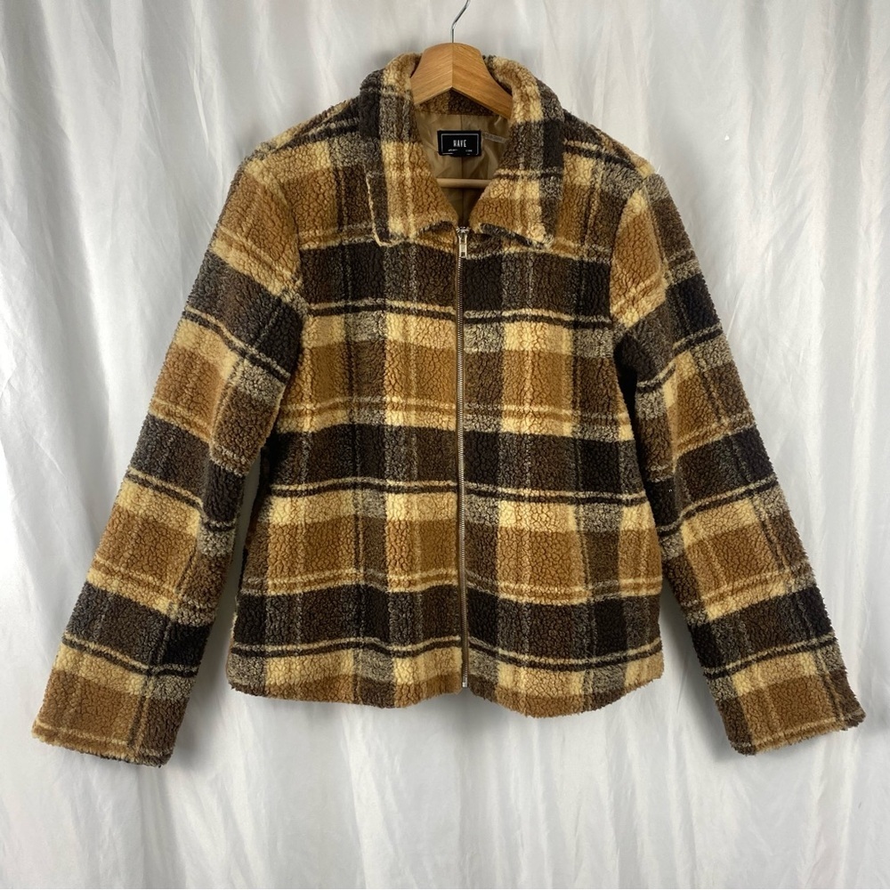 Have Women’s Plaid Teddy Jacket Size Large